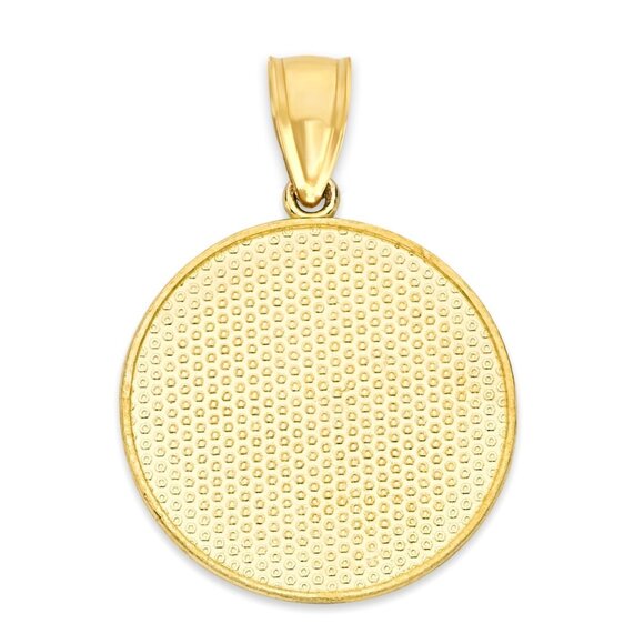 Solid 10k Gold Yin Yang Pendant - Satin Finished Pendant for Lunar New Year - Picture 3 of 5